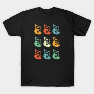 Offset Style Electric Guitar Bodies Retro Theme T-Shirt